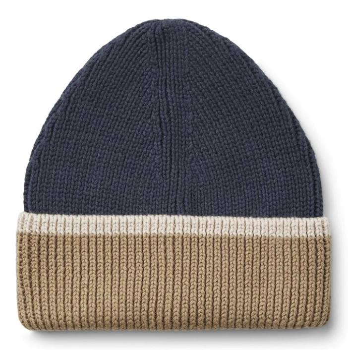 Ezra Beanie - Midnight Navy / Oat