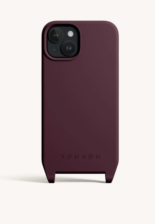 I Phone 14 Phone Eyelet Case - Burgundy