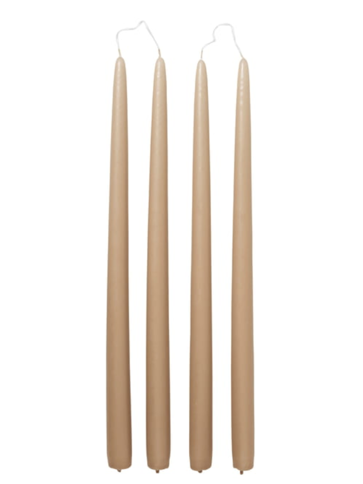 Smooth Taper Candles - Walnut
