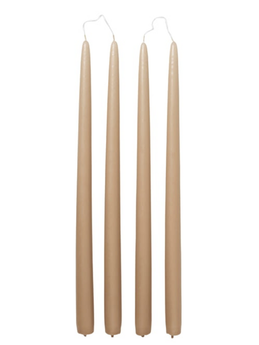 Smooth Taper Candles - Walnut