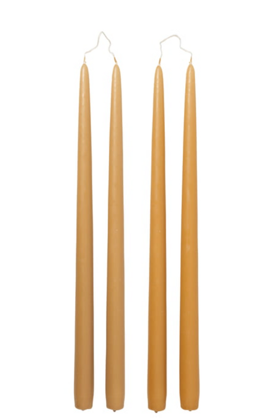 Taper Candles 35cm - Golden Yellow