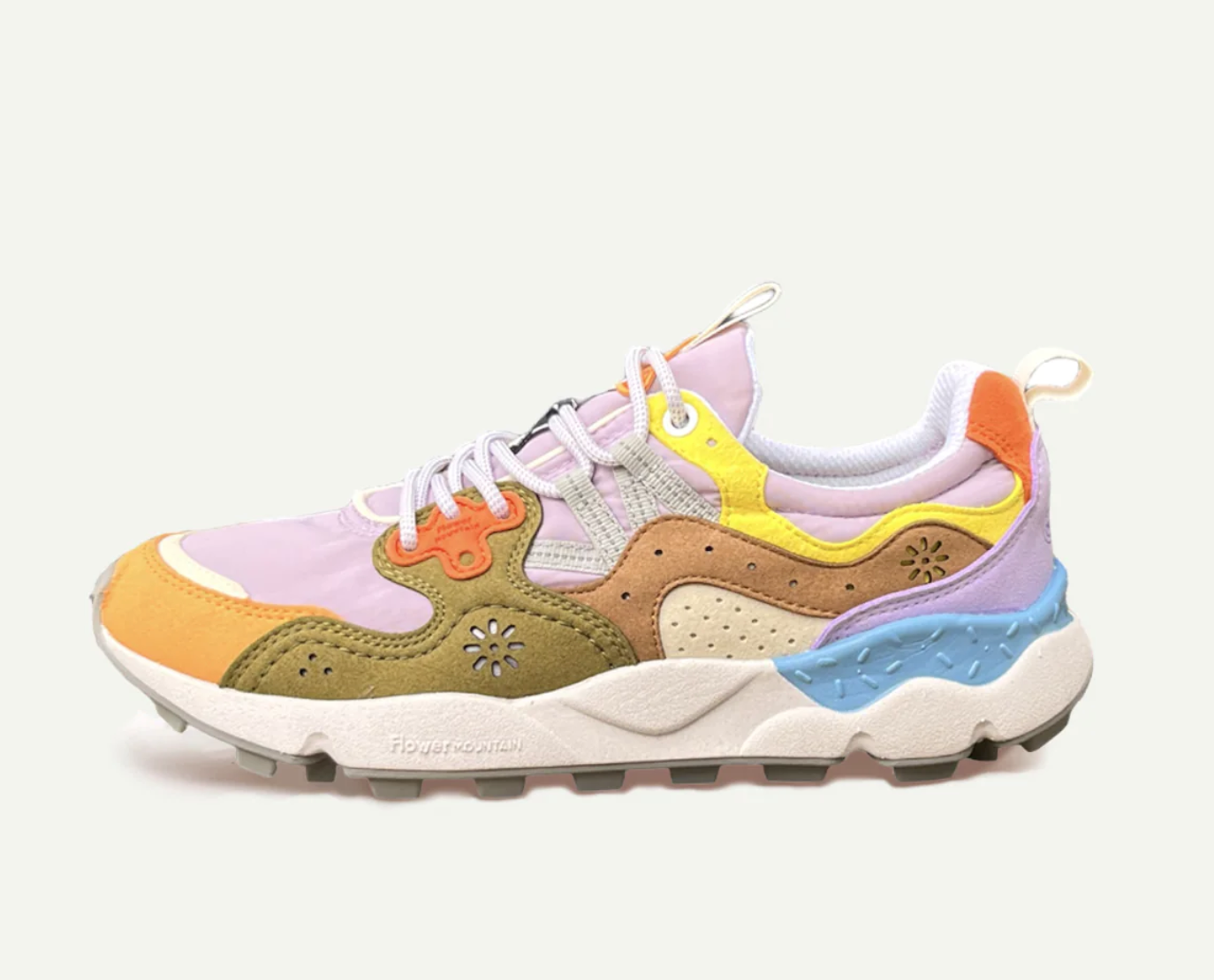 Yamano Uni 3 - Eco suede /Eco Nylon - Grey/ Salmon/ Lilac