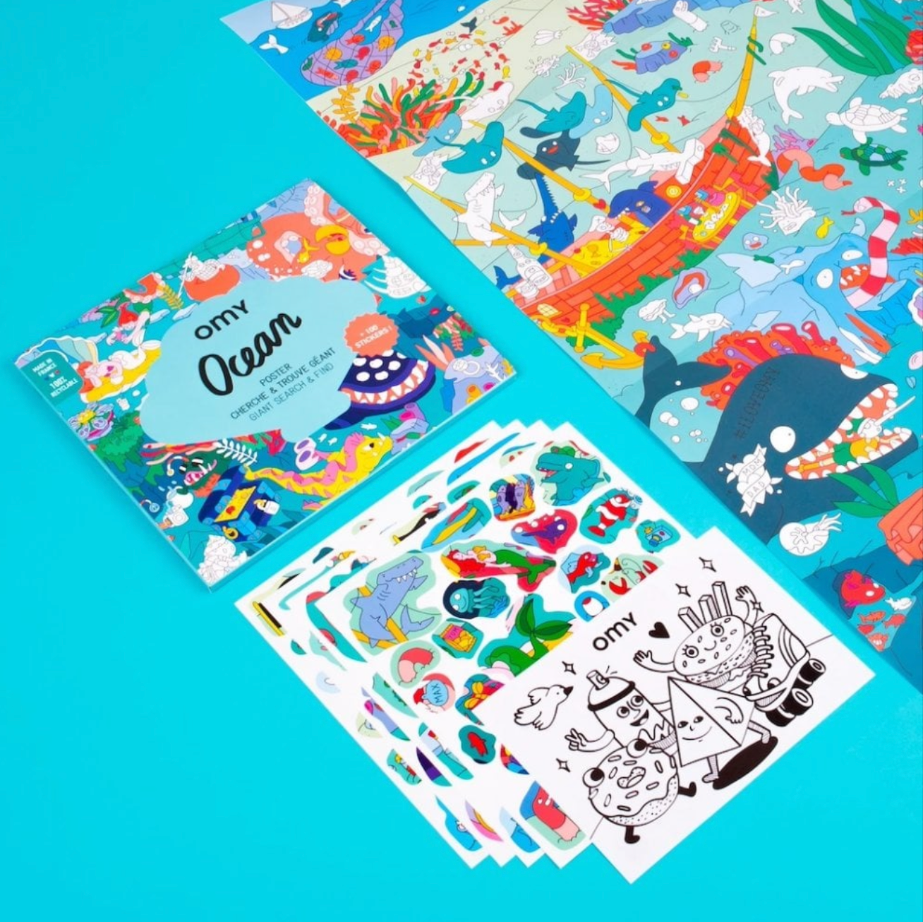 Ocean Giant Poster & Stickers
