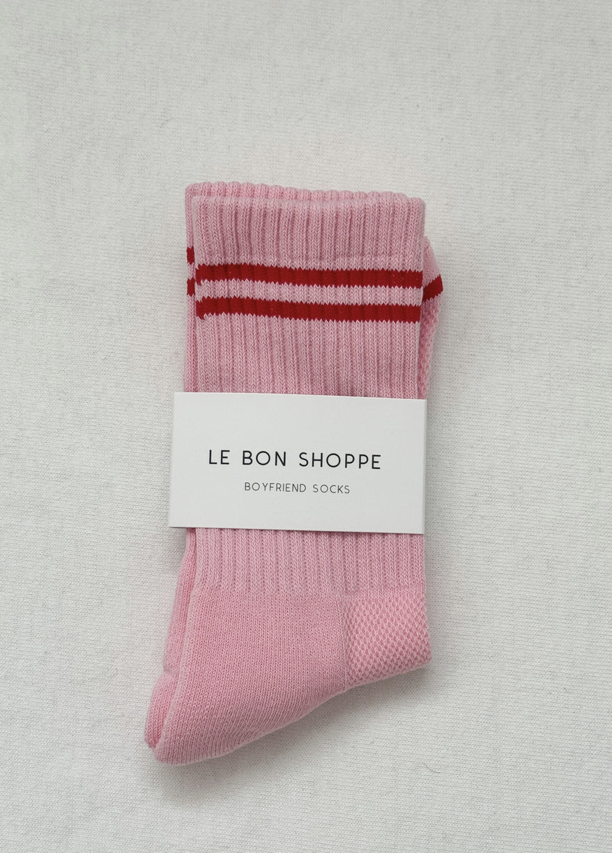 Boyfriend Socks - Amour Pink