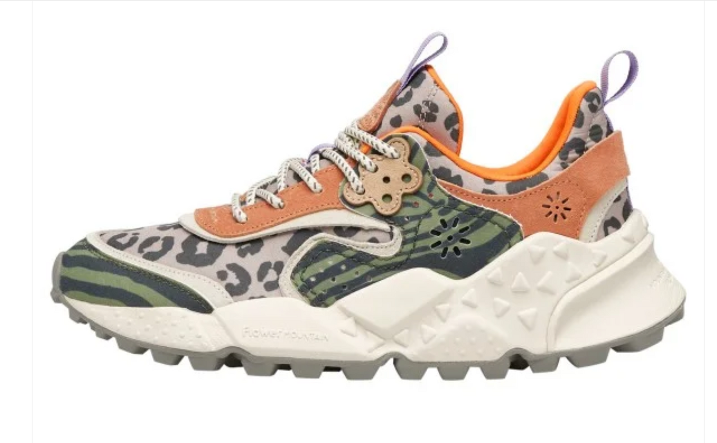 Kotetsu Woman - Suede/Nylon Animal Print - Sage/Zucca