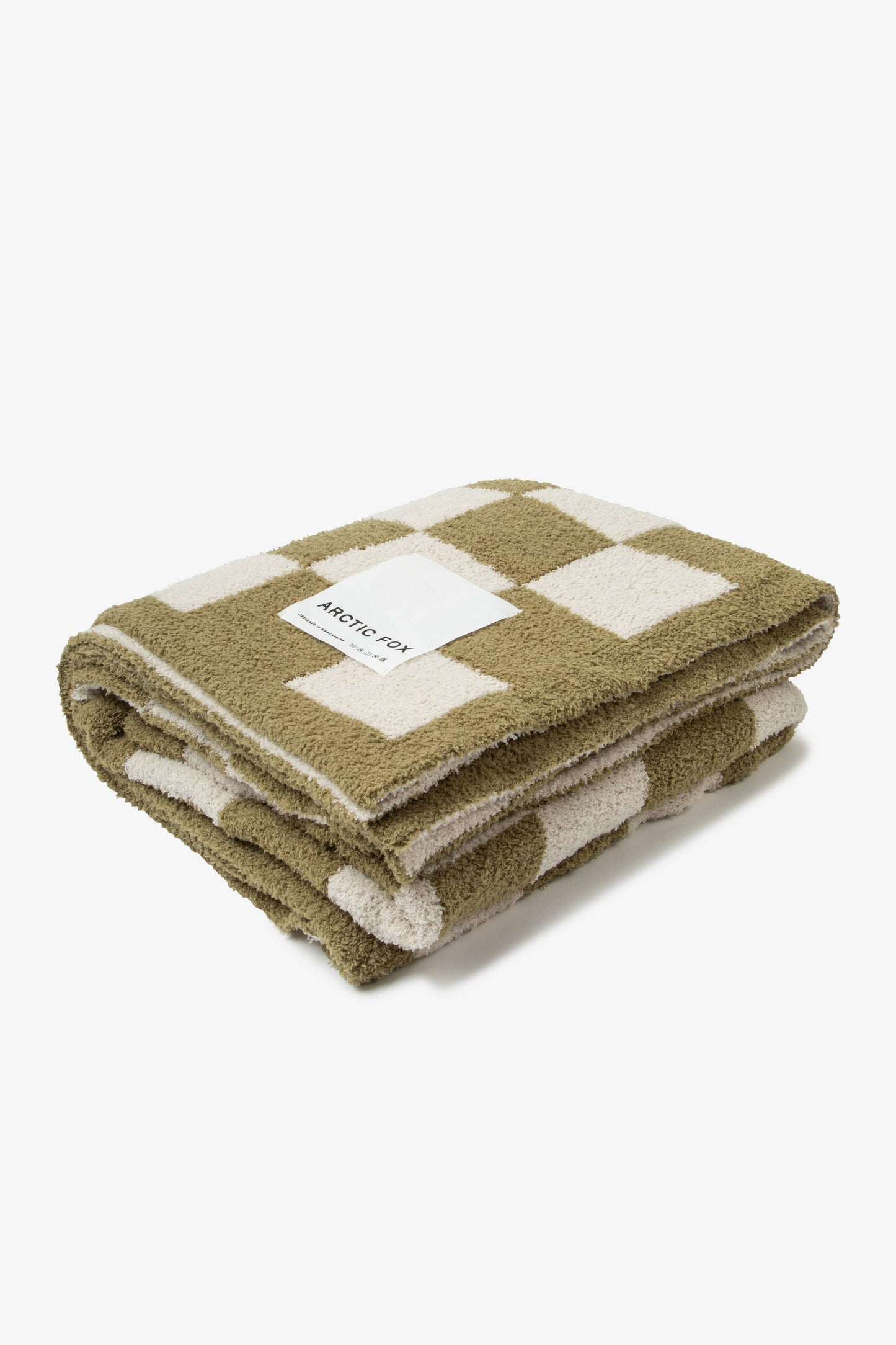 The Teddy Throw - 100% Recycled - Khaki Check