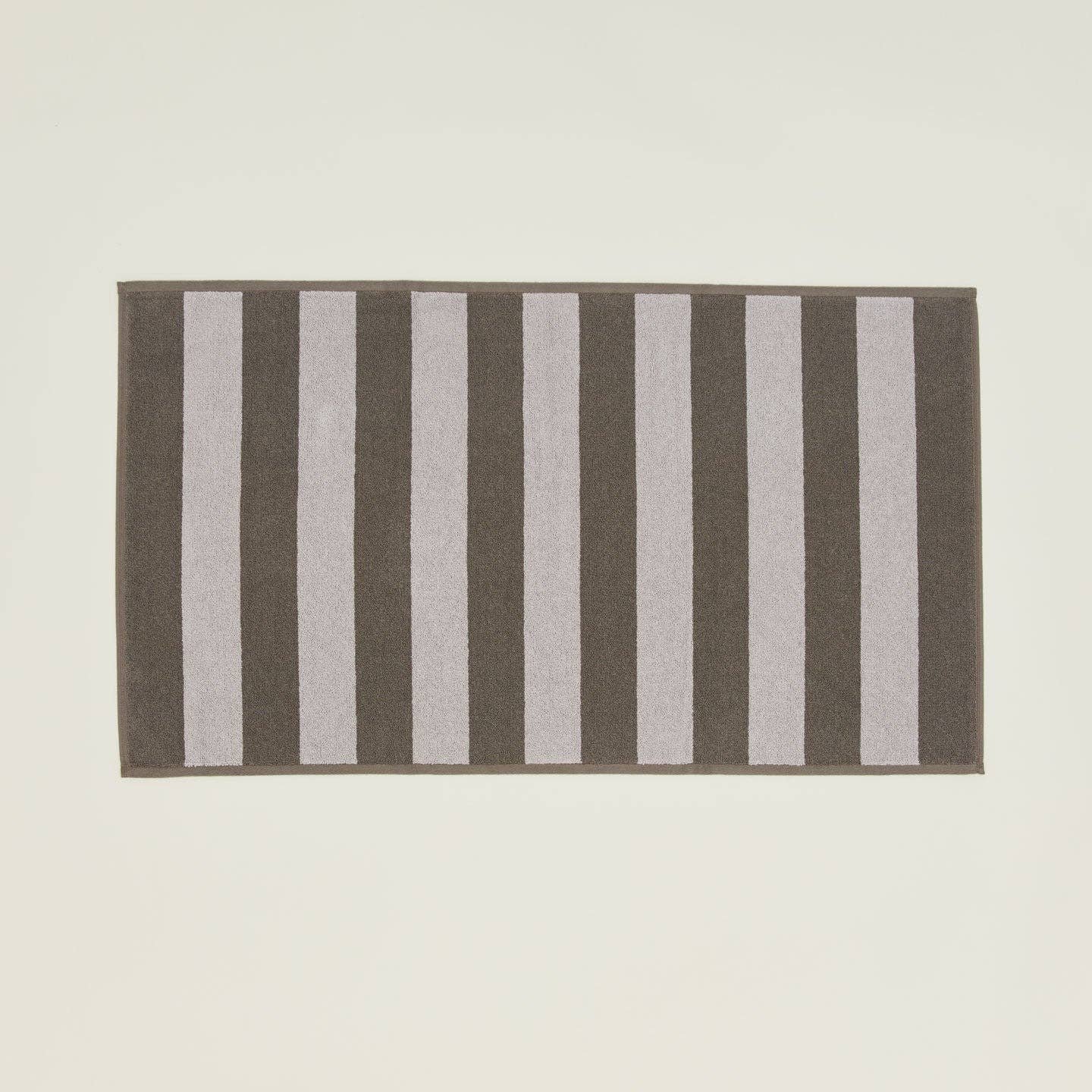 Striped Terry Bath Mat - Blush /Terracotta