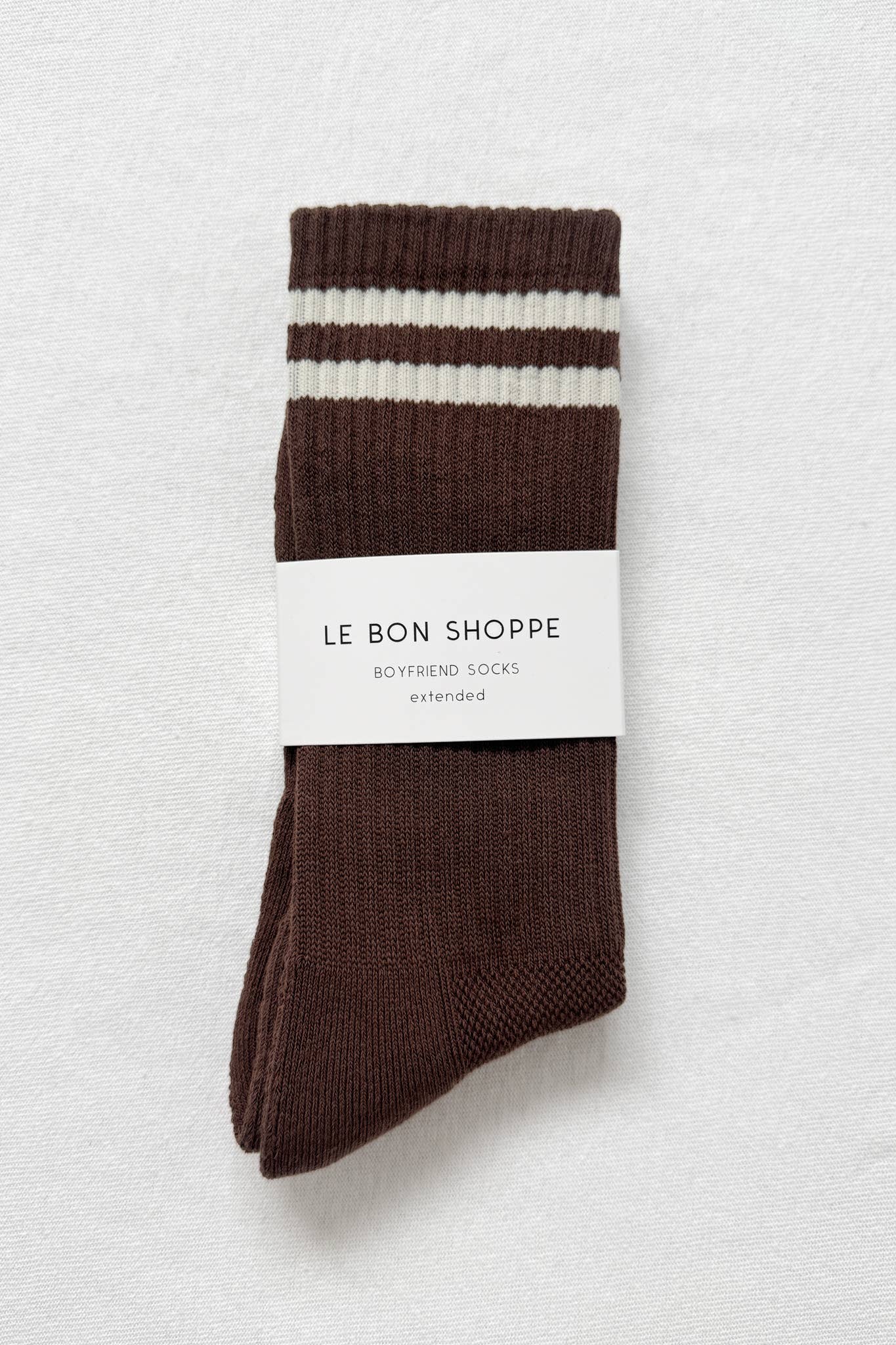 Extended Boyfriend Socks: Wood