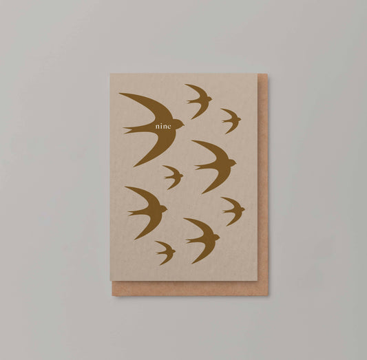 'NINE' NATURE BIRTHDAY CARD: NAKED SINGLES