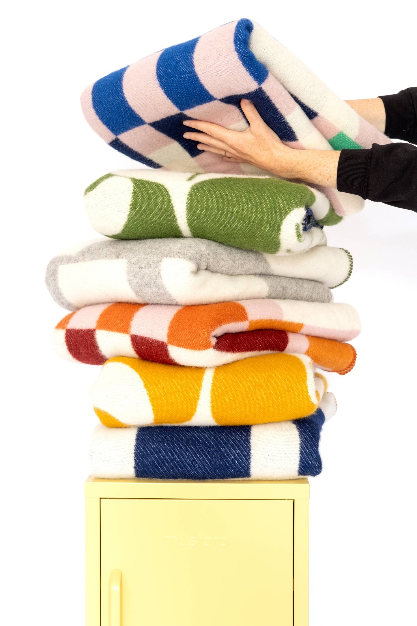 Wool Throw Blanket: Studie Cobalt