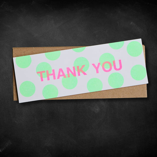 Skinny Notecard Pack Thank You - Spots