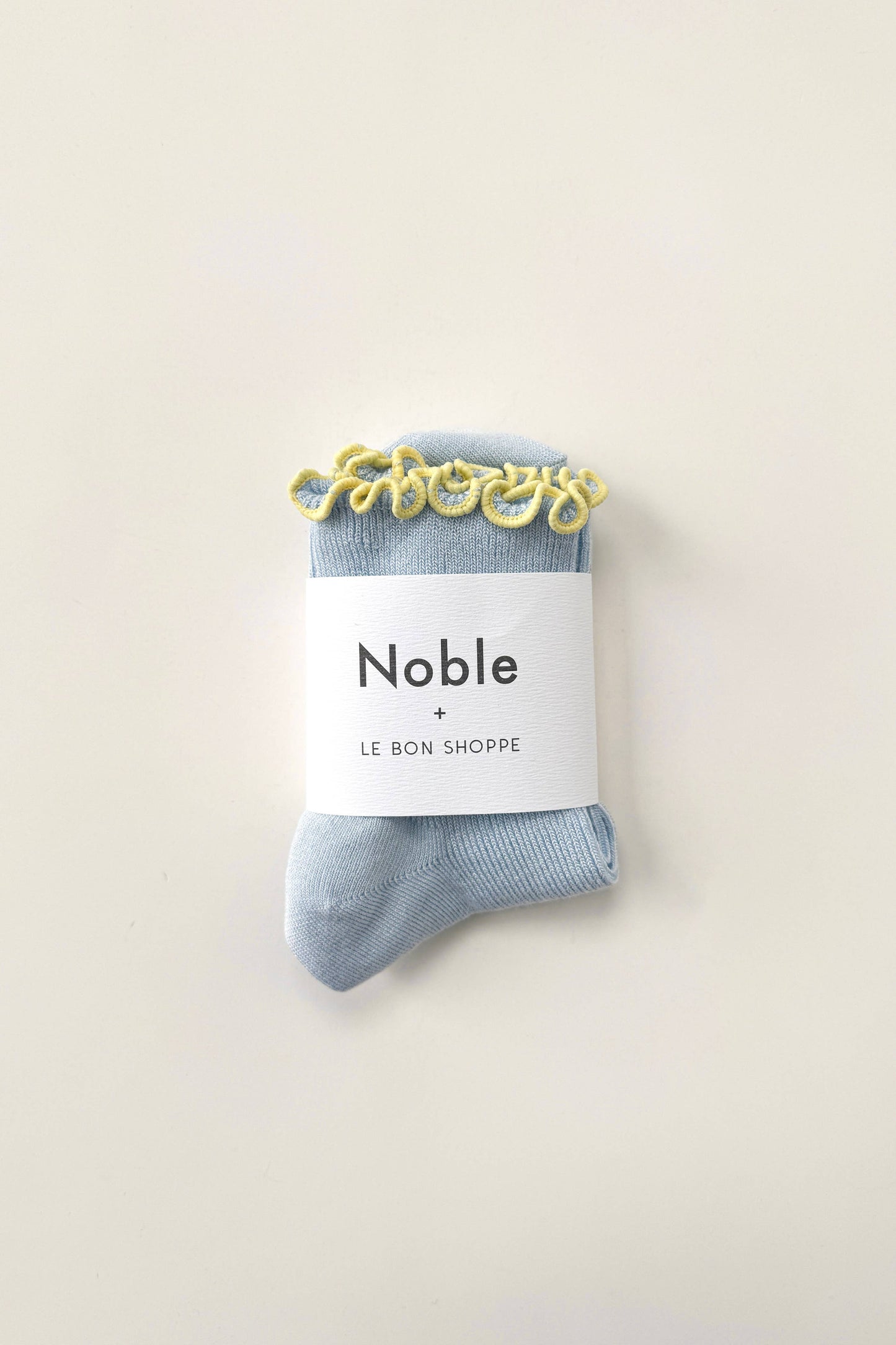 The Petite Ruffled Modal Socks - Baby Blue
