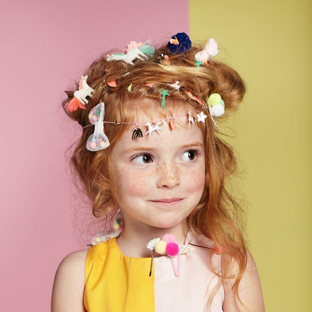 Pompom Ice Cream Hair Clips