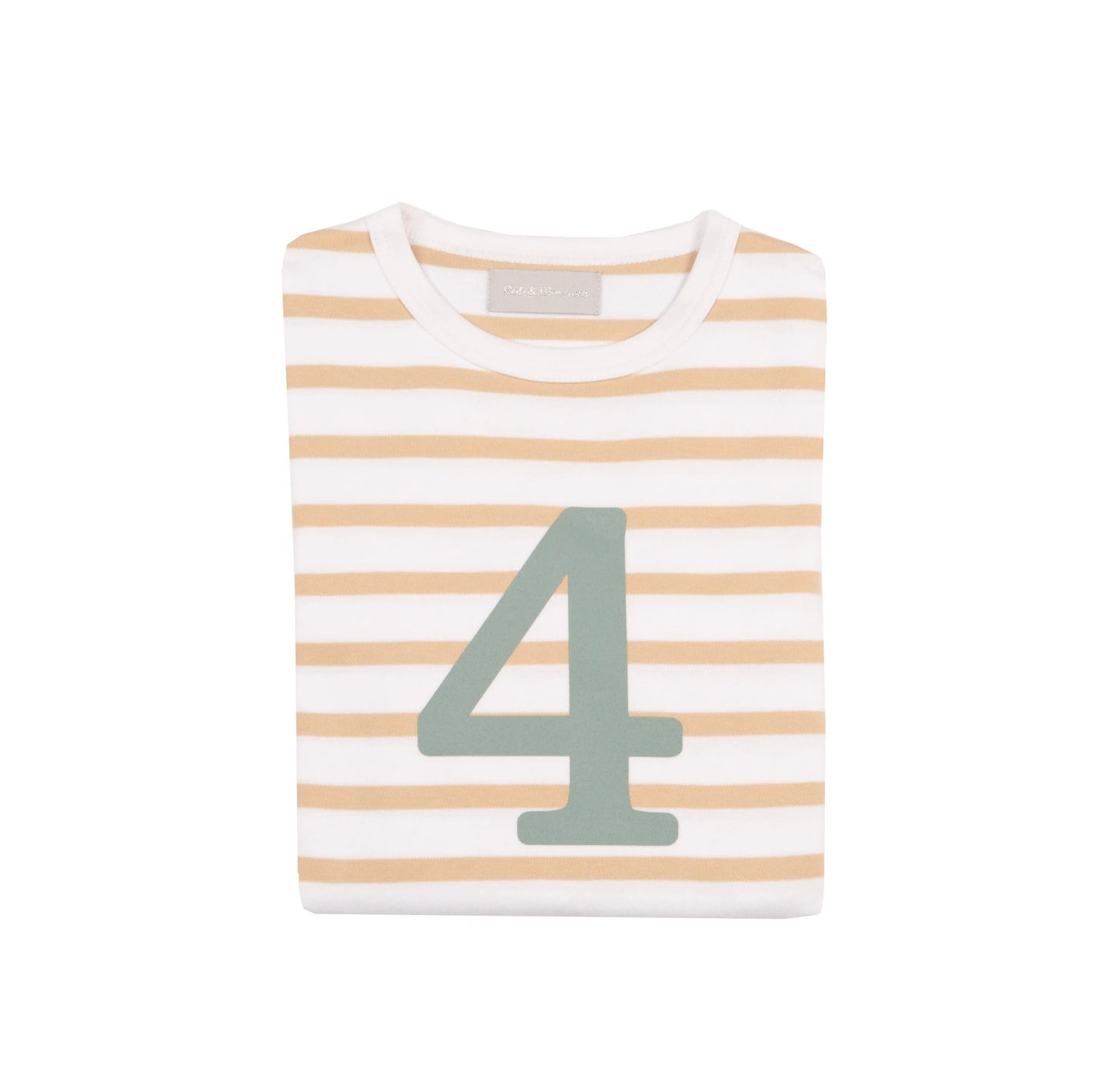 Bretton Biscuit Stripe Number Long Sleeve T-Shirt: 1 To 5