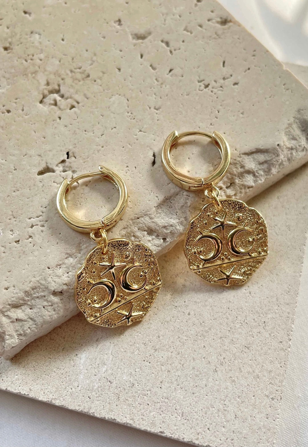 Galaxy Medallion Hoops