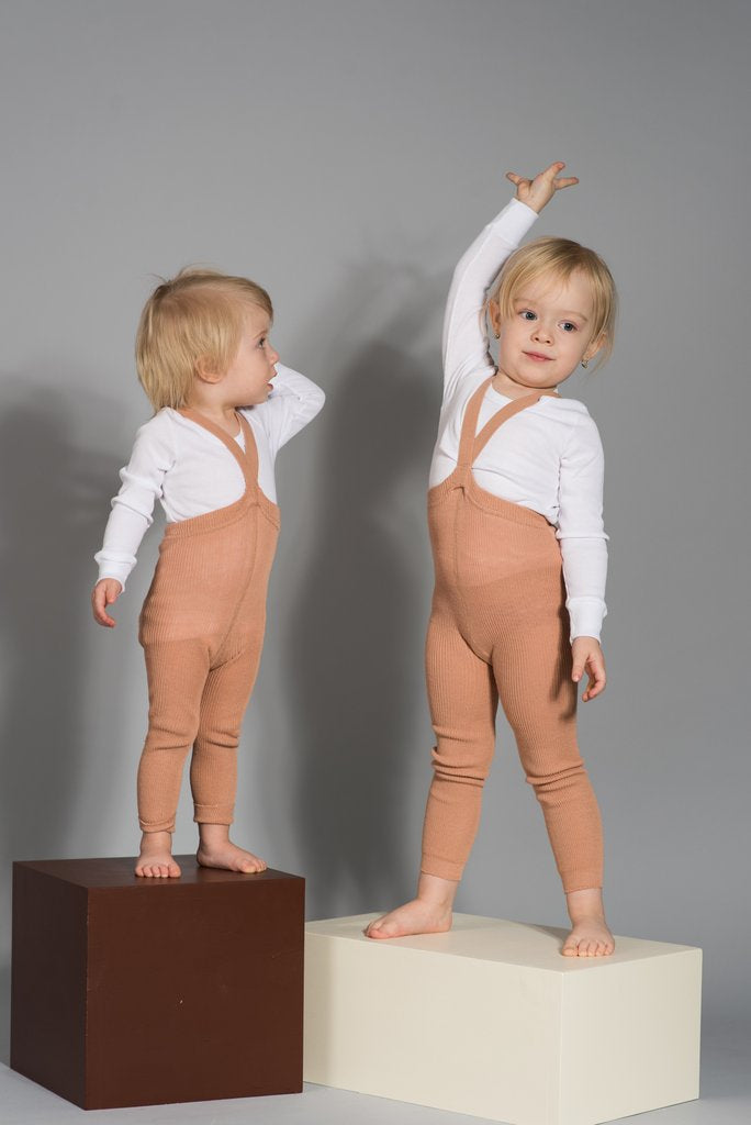 Silly Silas Footless Tights - Light Brown