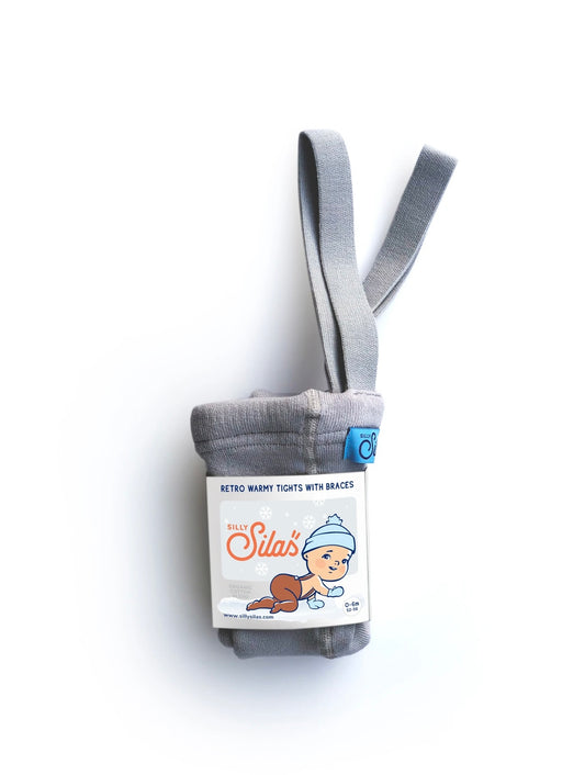 Silly Silas Pearl Grey Warmy Cotton Tights