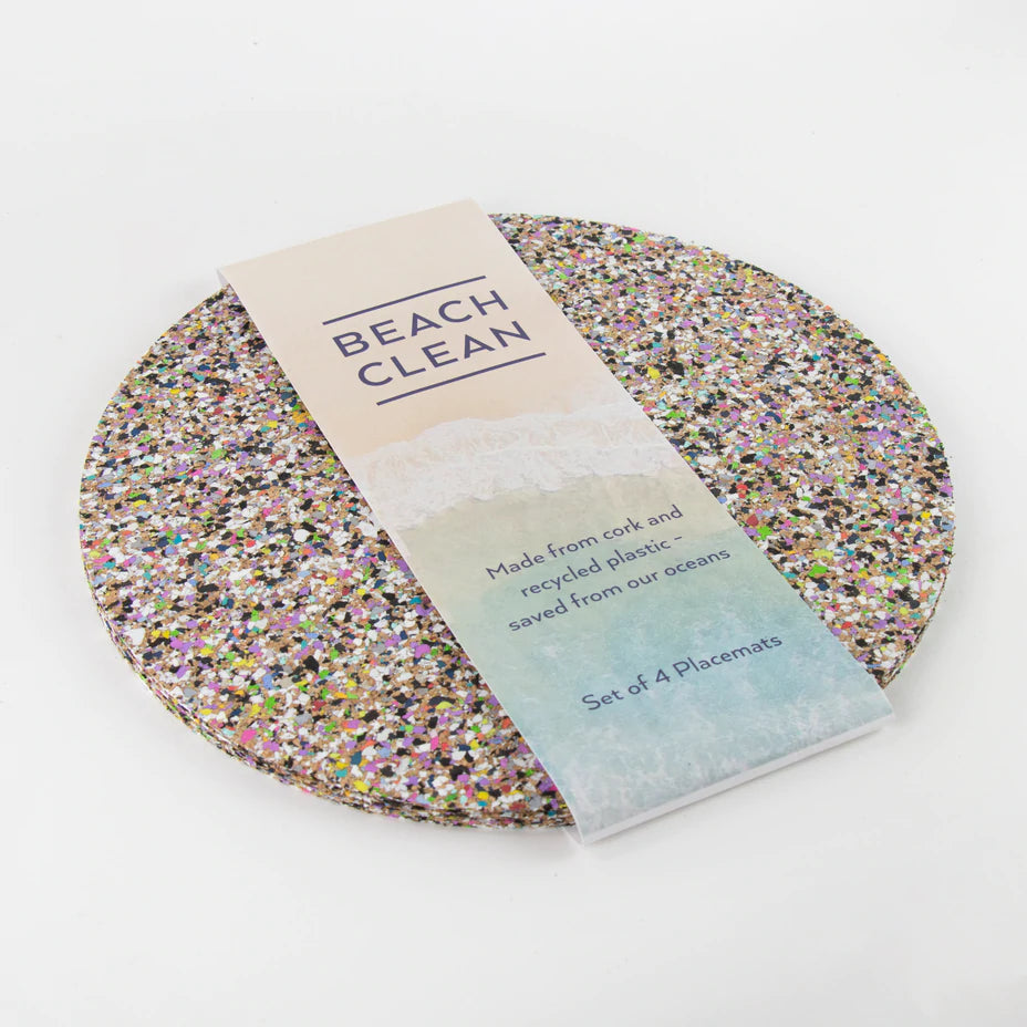 Beach Clean Round Placemat Set