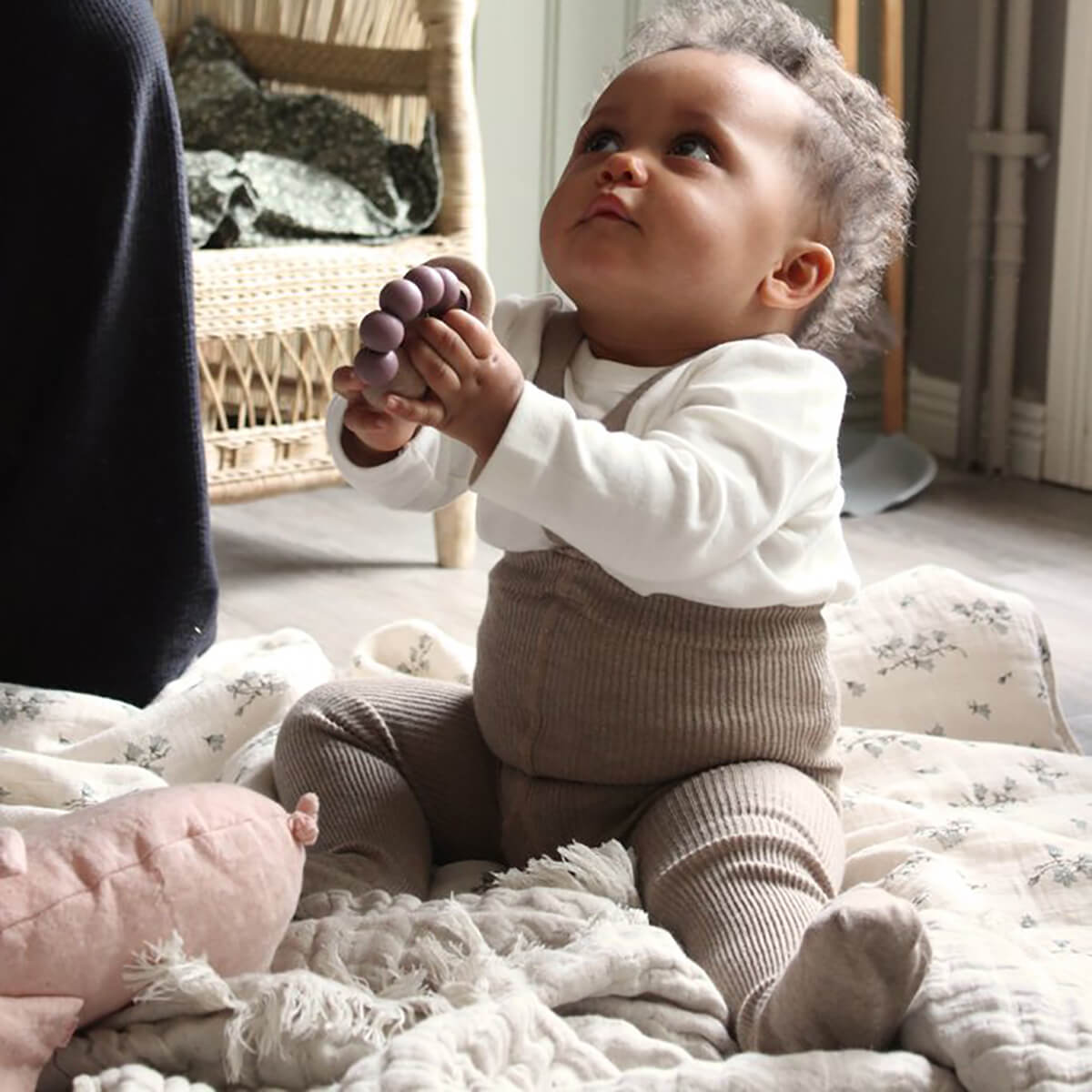 Silly Silas Footed Cotton Tights Peanut Blend