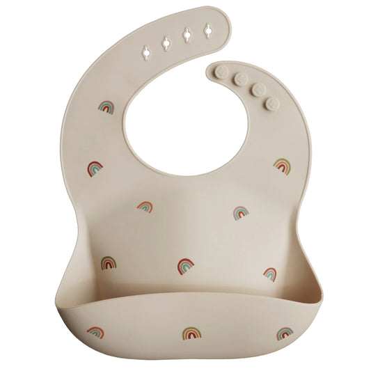 Mushie Silicone Rainbow Bib