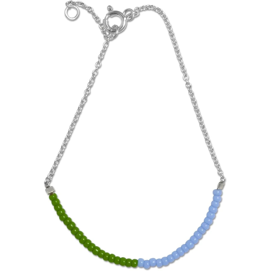 Lulu Copenhagen Bracelet Silver Green/ Violet