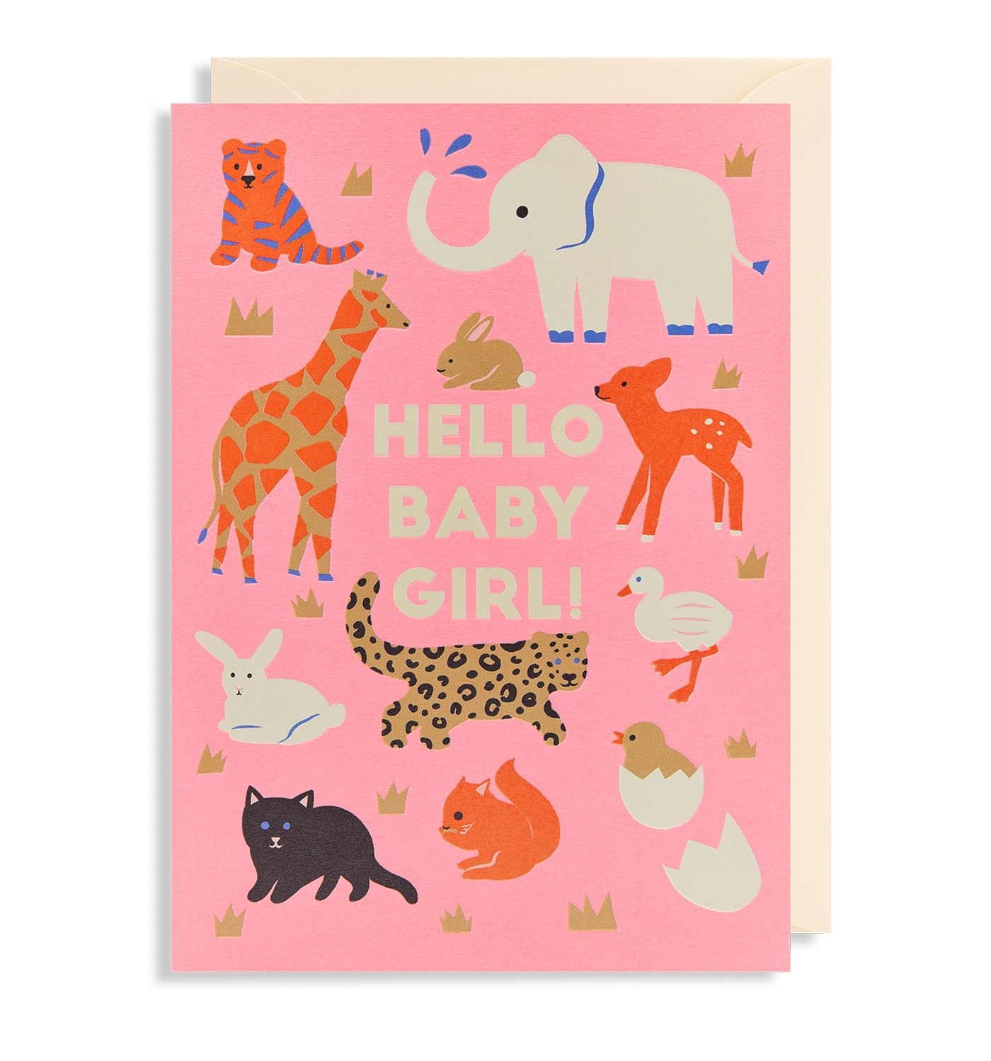 Hello Baby Girl! Greeting Card