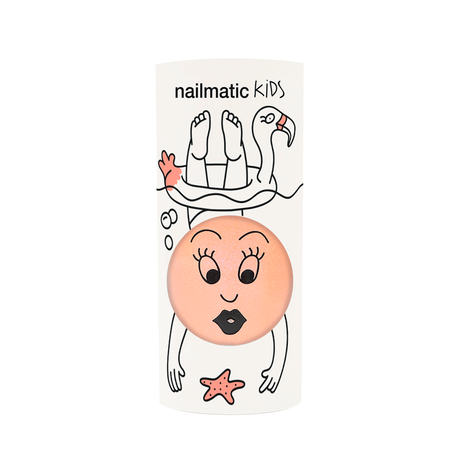 Kids Water Based Polish Flamingo Neon Coral