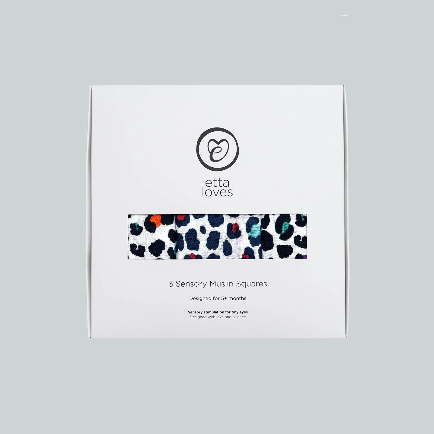 3 Pack Leopard Print Muslin Squares