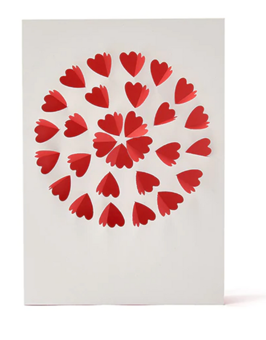 Hand cut Heart Card