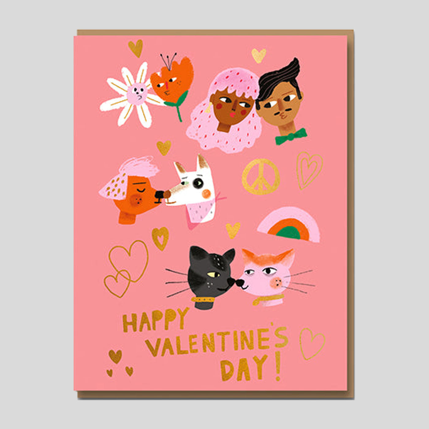 Valentines card / Kiss Faces