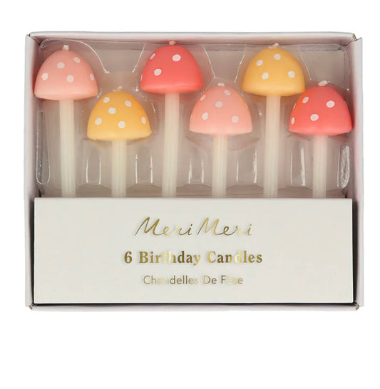 Mushroom Birthday Candles