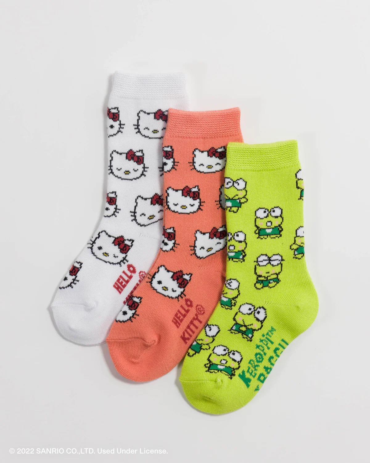Baggu Kid’s Crew Socks Set Of 3 Sanrio Friends