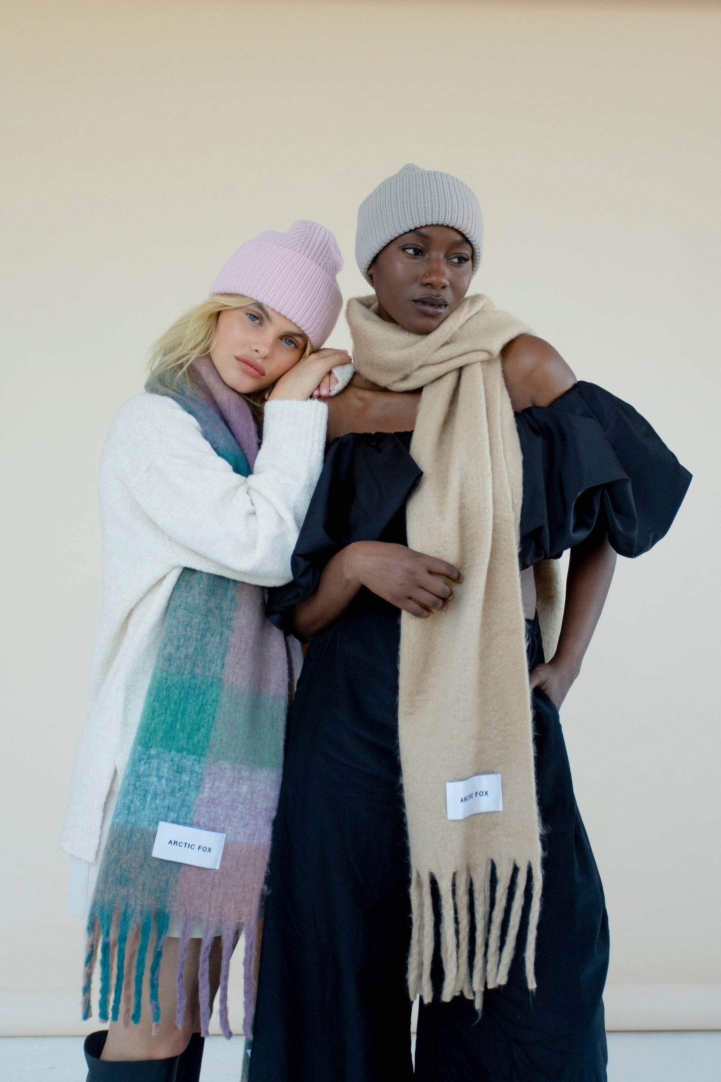 The Reykjavik Scarf - 100% Recycled - Purple Check - AW25