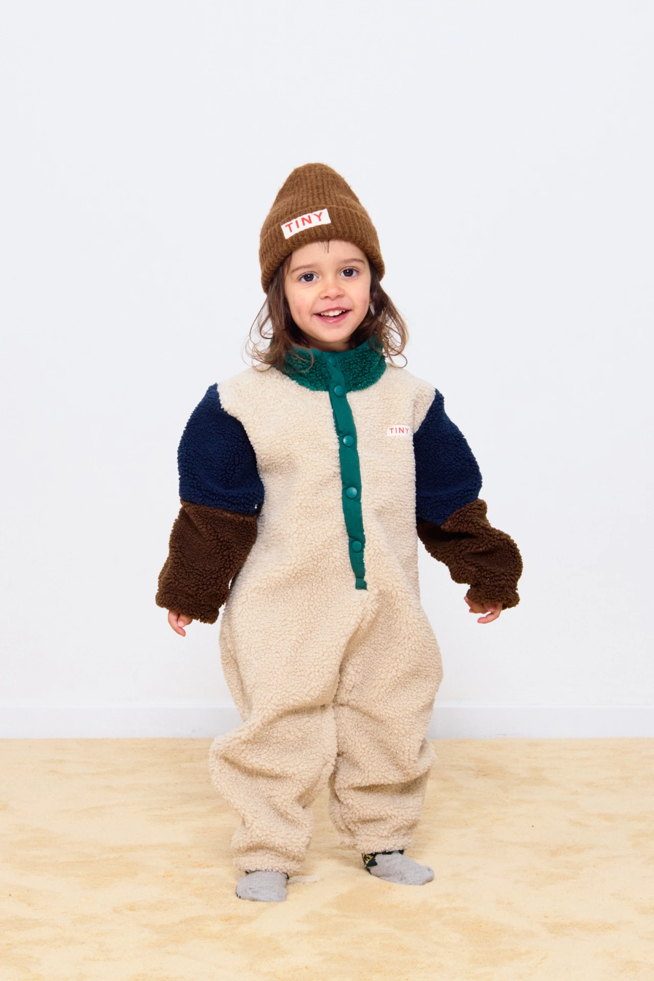 Colour Block Polar Sherpa One Piece - Dark Green