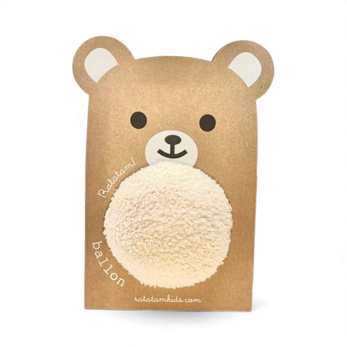 Baby teddy bear ball 12cm: White