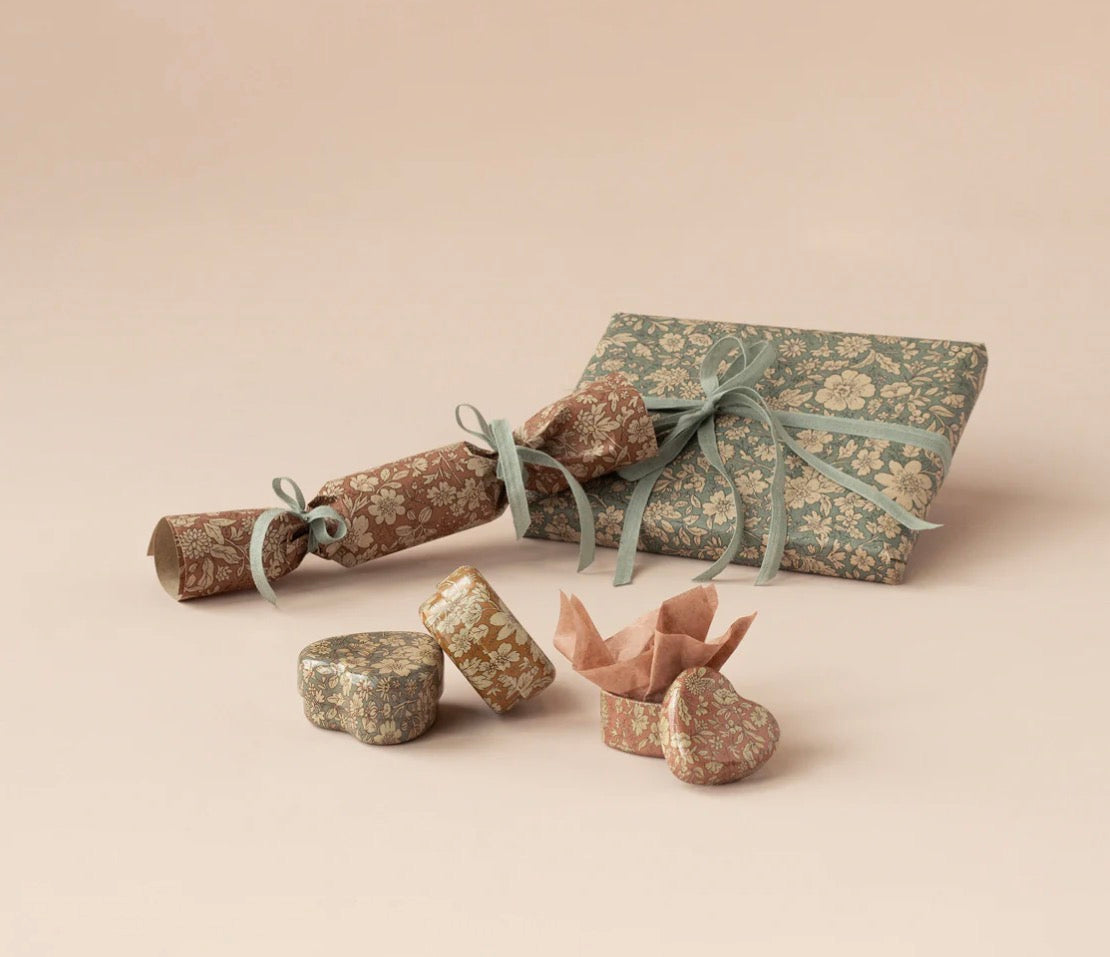 Metal Heart Box - 2 pcs Heather / Ochre