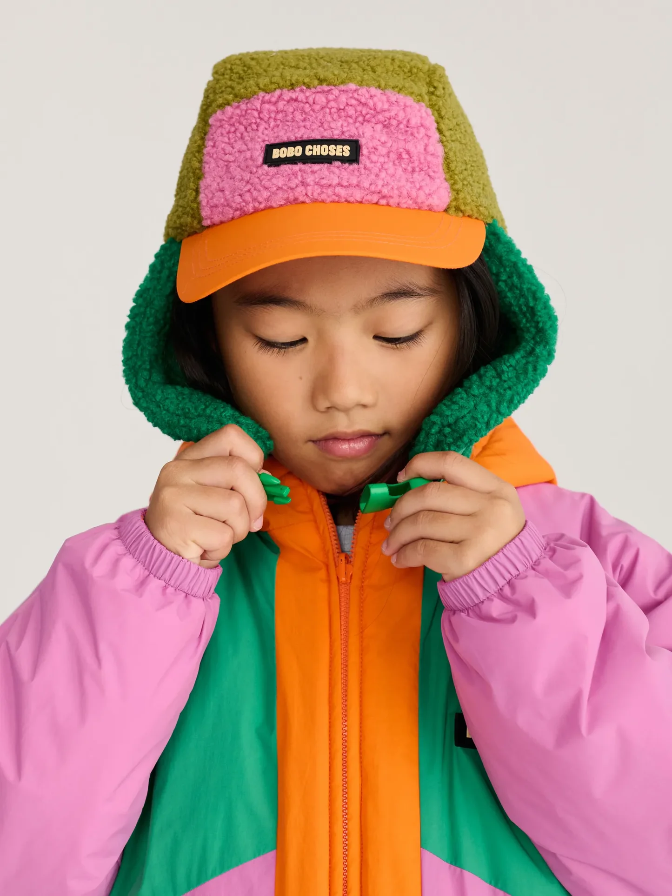 Multicolour Sheepskin Chapka Hat