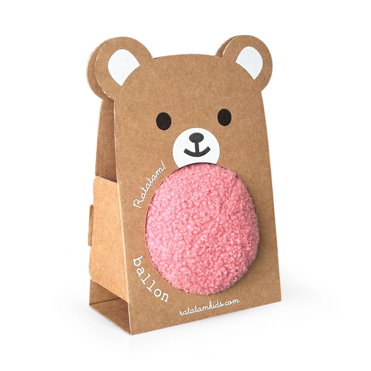 Baby teddy bear ball 12cm: Rose
