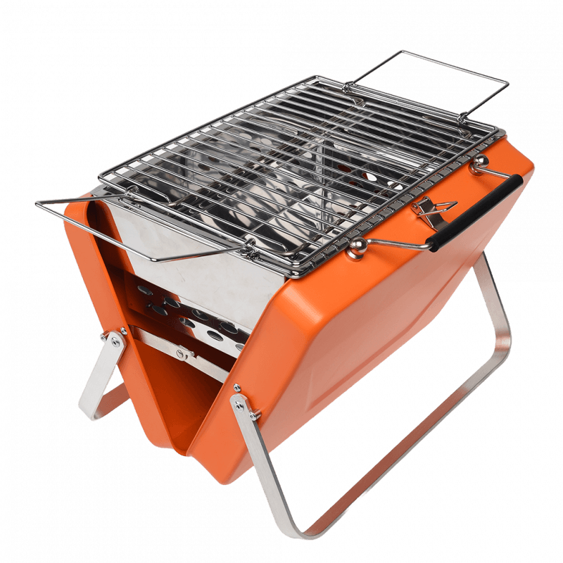 Portable suitcase BBQ - Burnt orange