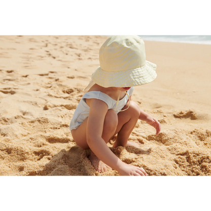 Damona Swim Hat - Stripe Lemonade / Creme De La Creme