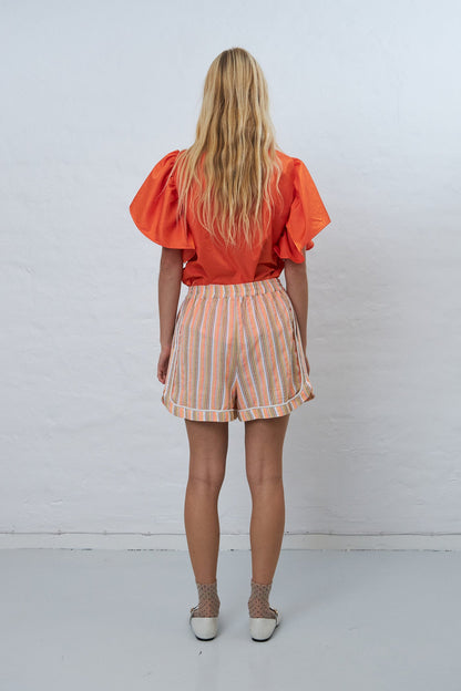 Cotton Pyjama Shorts - Sunshine Orange