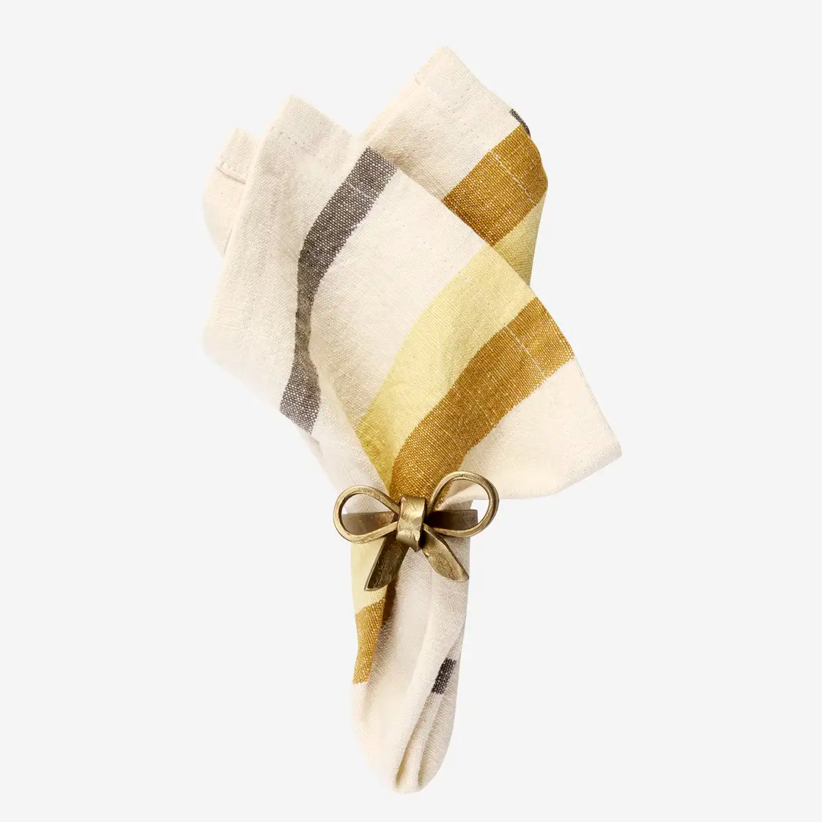 Brass Napkin Ring With Bow