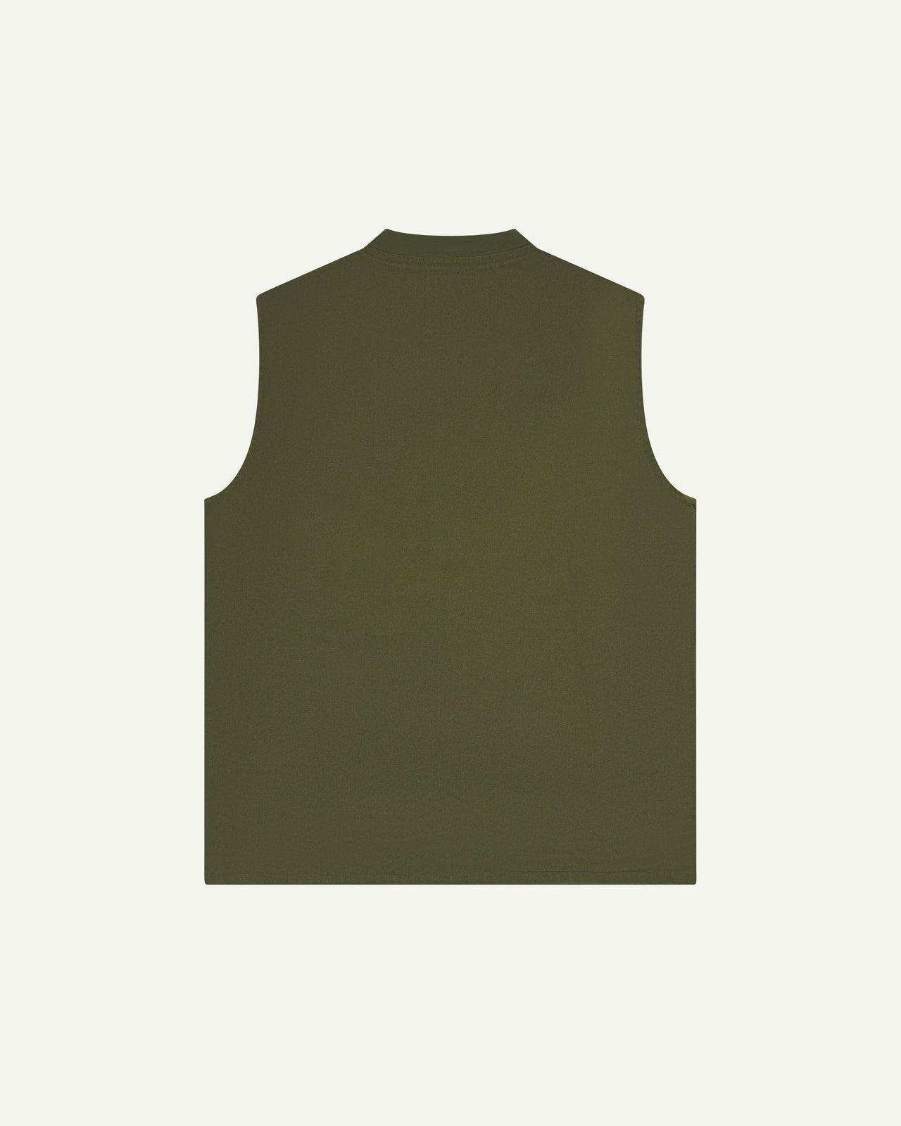 Canvas Vest With Patch Pockets - Coriander