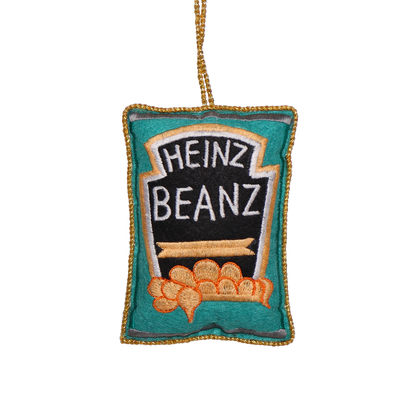 Heinz Beanz Embroidered Christmas Decoration, 10cm