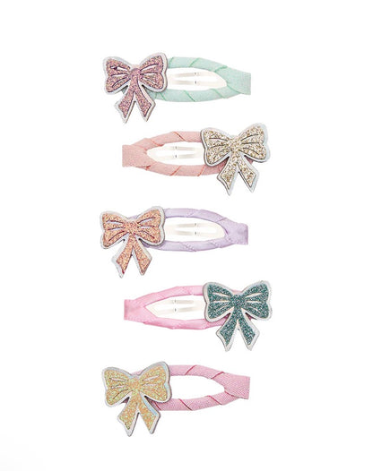 Sparkle Bow Mini Clic Clac Clips