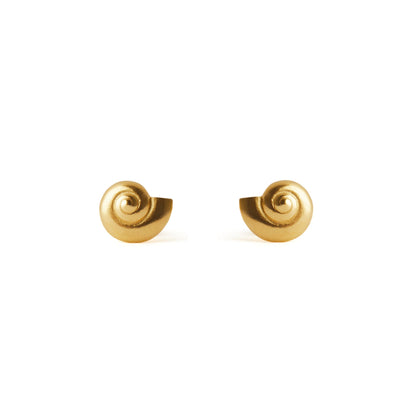 Inanna Spiral Stud Earrings - Gold