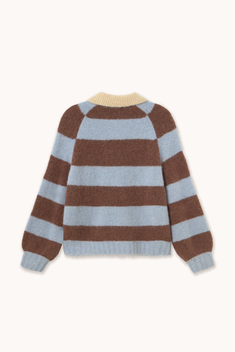 Frank Striped Polo - Washed Blue