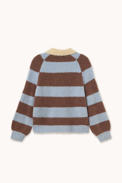 Frank Striped Polo - Washed Blue
