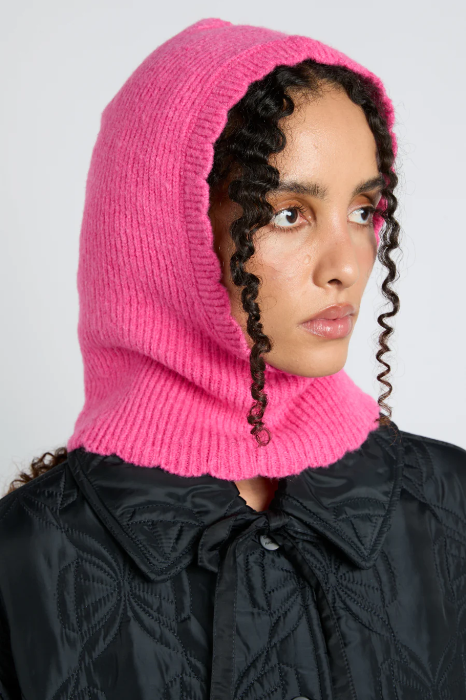 Scallop Edge Hood - Pink