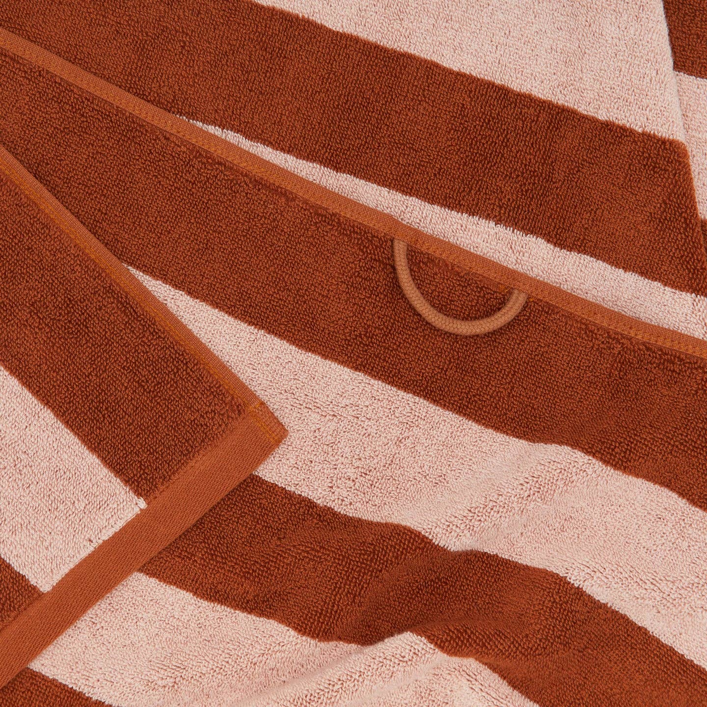 Striped Wash Cloth - Blush/Terracotta